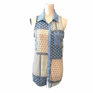 amang NY sleeveless “ patchwork “ top. M